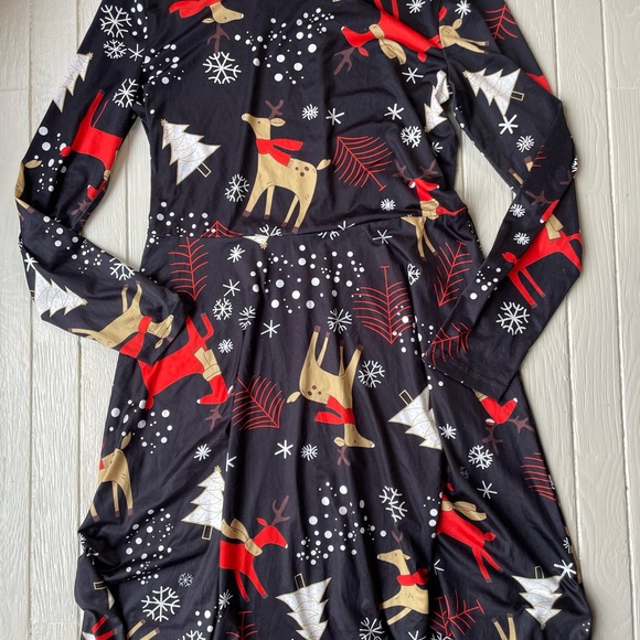 Kira Christmas Deer Womens Dress Size Large Reindeer - Picture 3 of 7